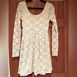 Free People lace floral dress in cream